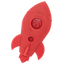 Rocket Ship Ultra Durable Nylon Dog Chew Toy