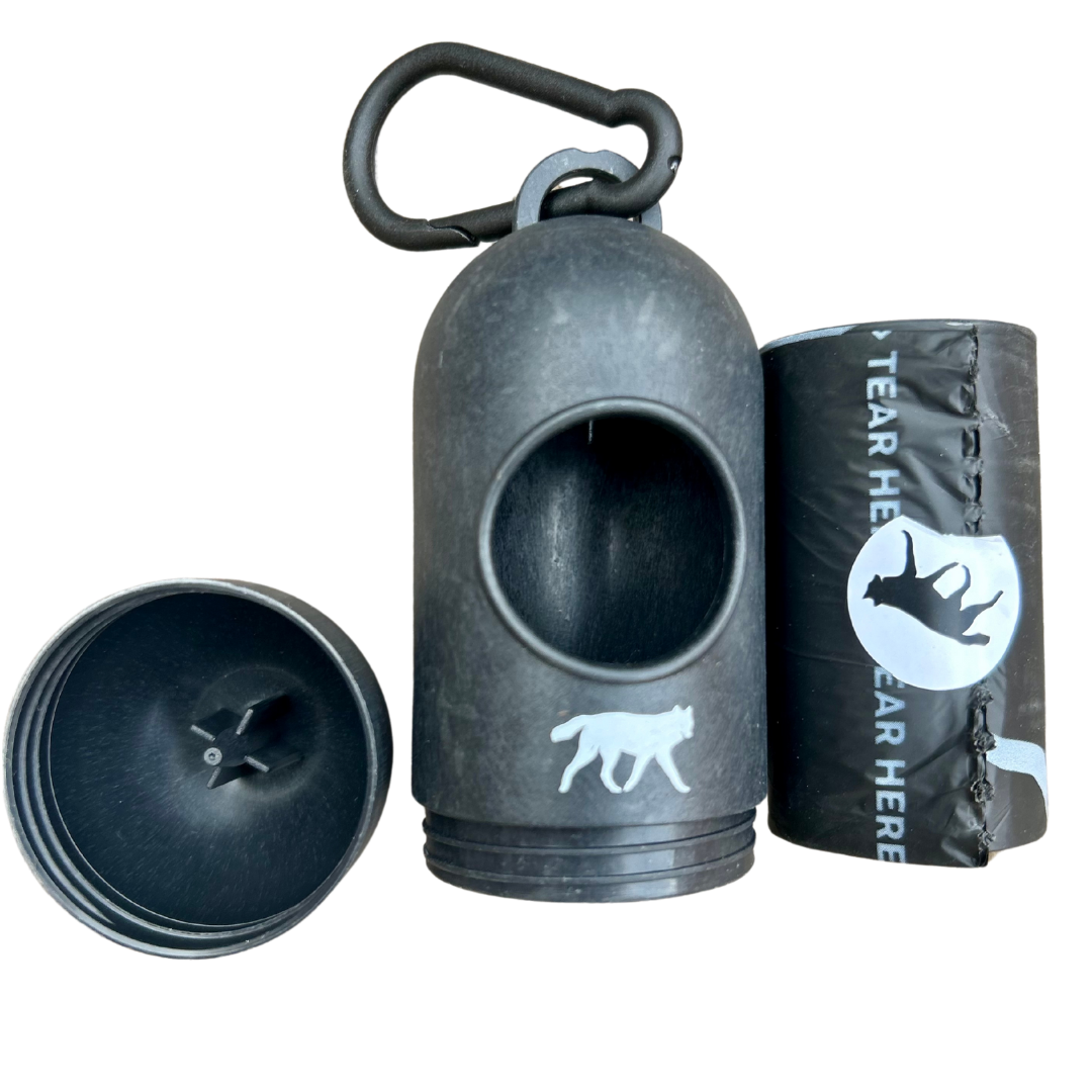 bamboo poop bag dispenser + compostable roll Dog Poop Bag Dispenser rōmng