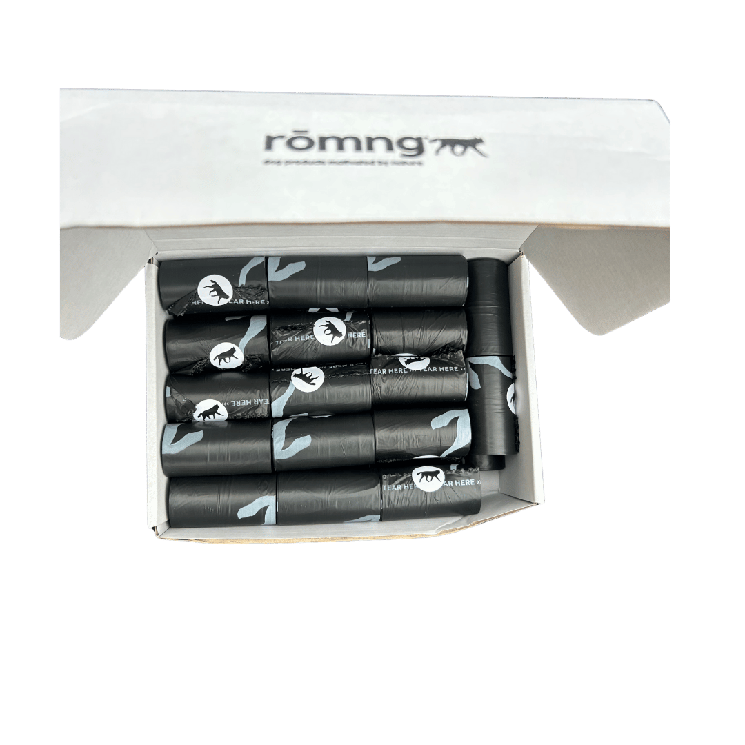 compostable plant-based dog poop bags 510 Compostable Dog Poop Bags rōmng