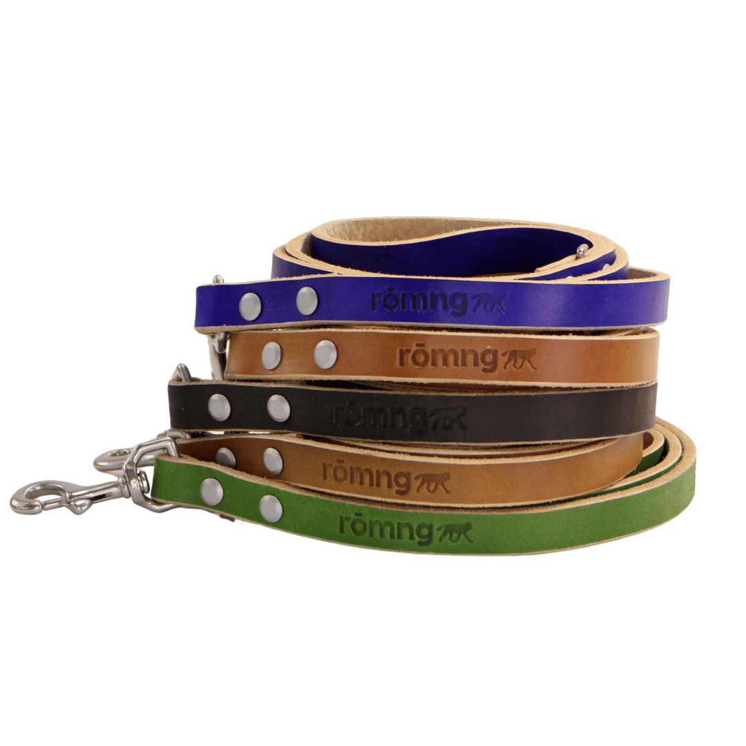 handmade leather dog leash Dog Leashes rōmng