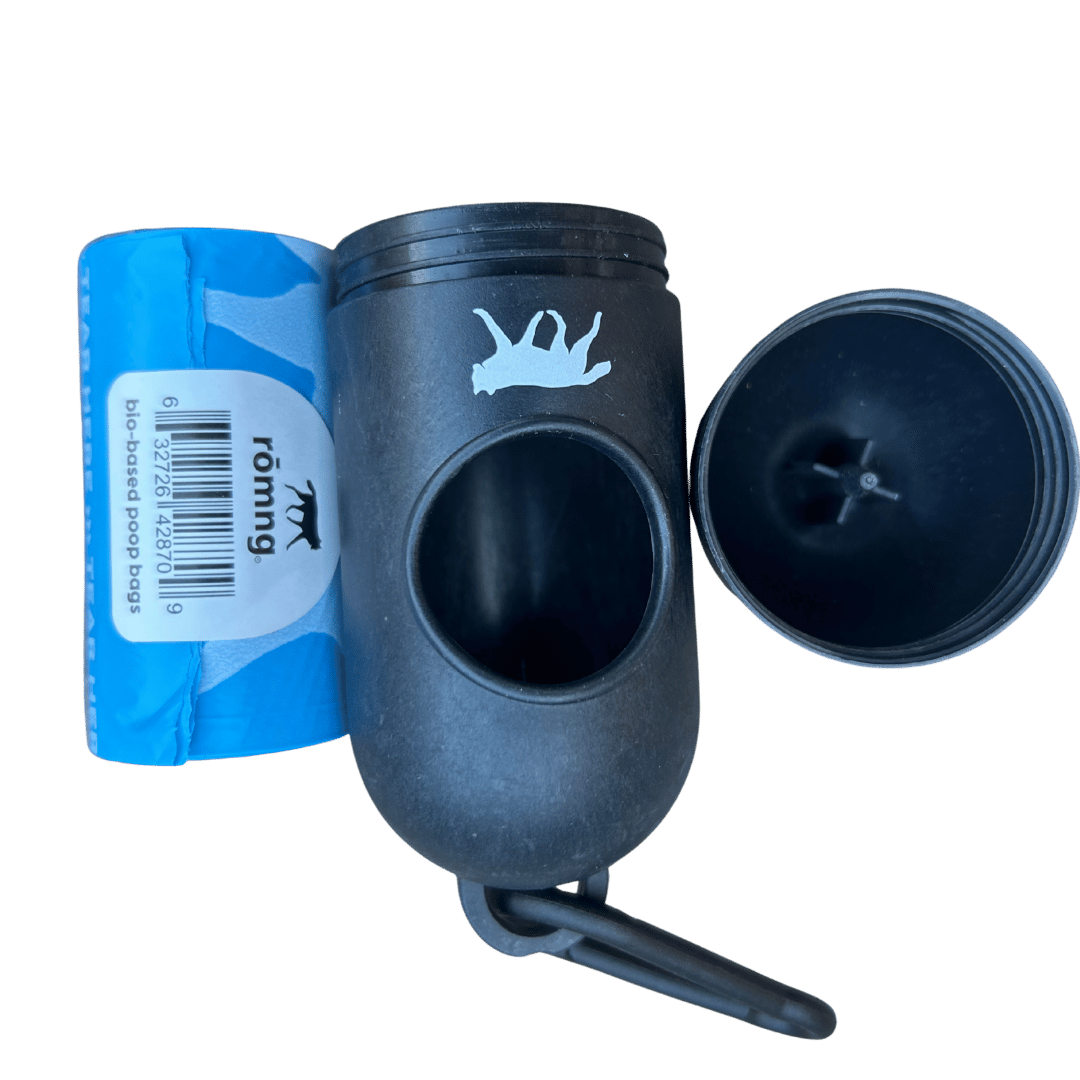 bio-based dog poop bags + bamboo dispenser Dog Poop Bags, Poop Bag Dispenser rōmng