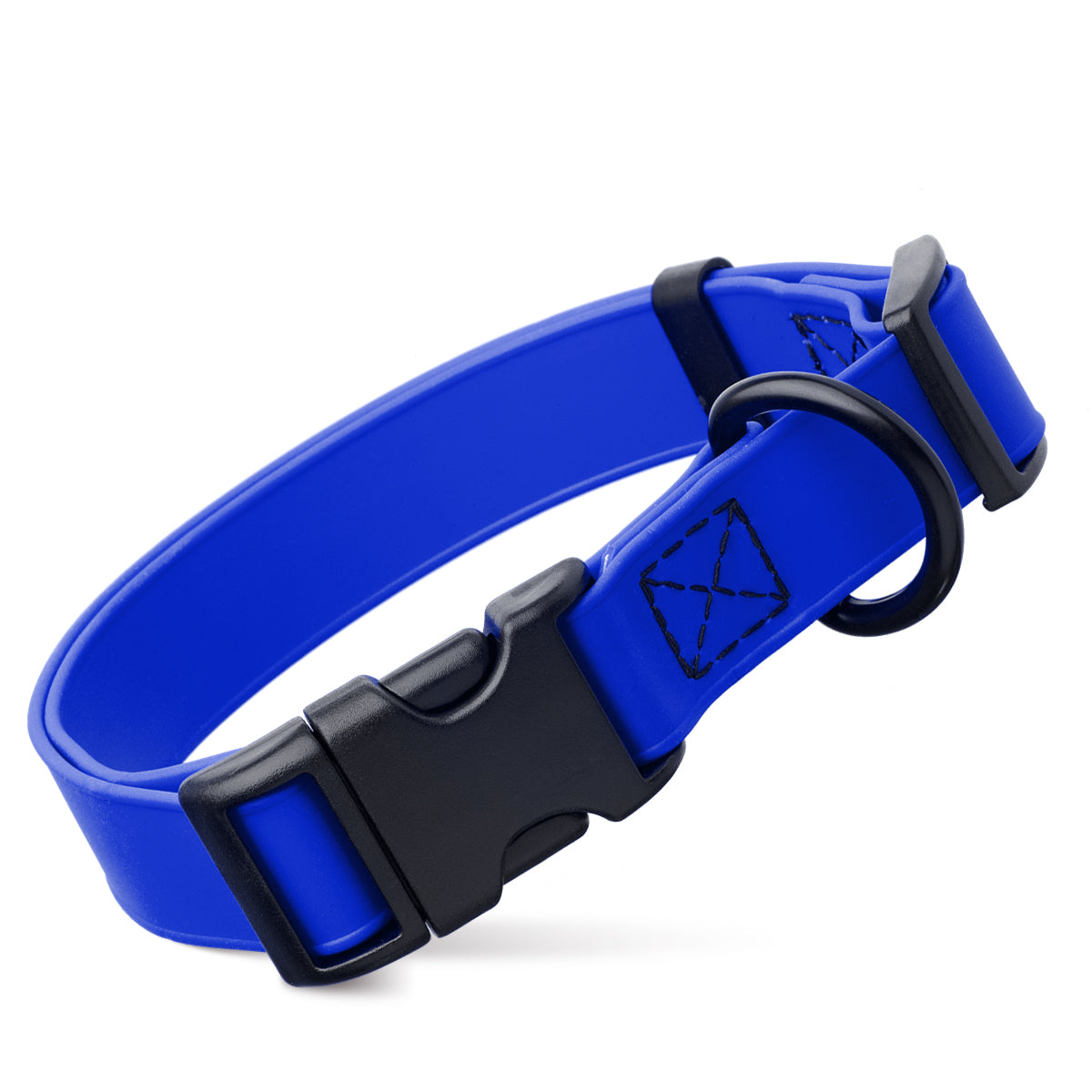Dogline Biothane Waterproof Dog Collar with Quick Release Buckle Blueberry Royal Dog Collars Dogline