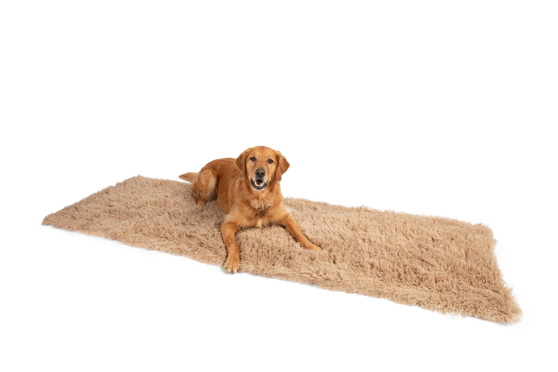 PupProtector™ Luxe Waterproof Bed Runner - Plush Sheep Tan Dog Blanket Paw