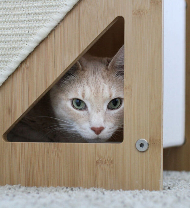 The Grotto - Short Cat Tree for Small Spaces Cat Condo Catastrophic Creations