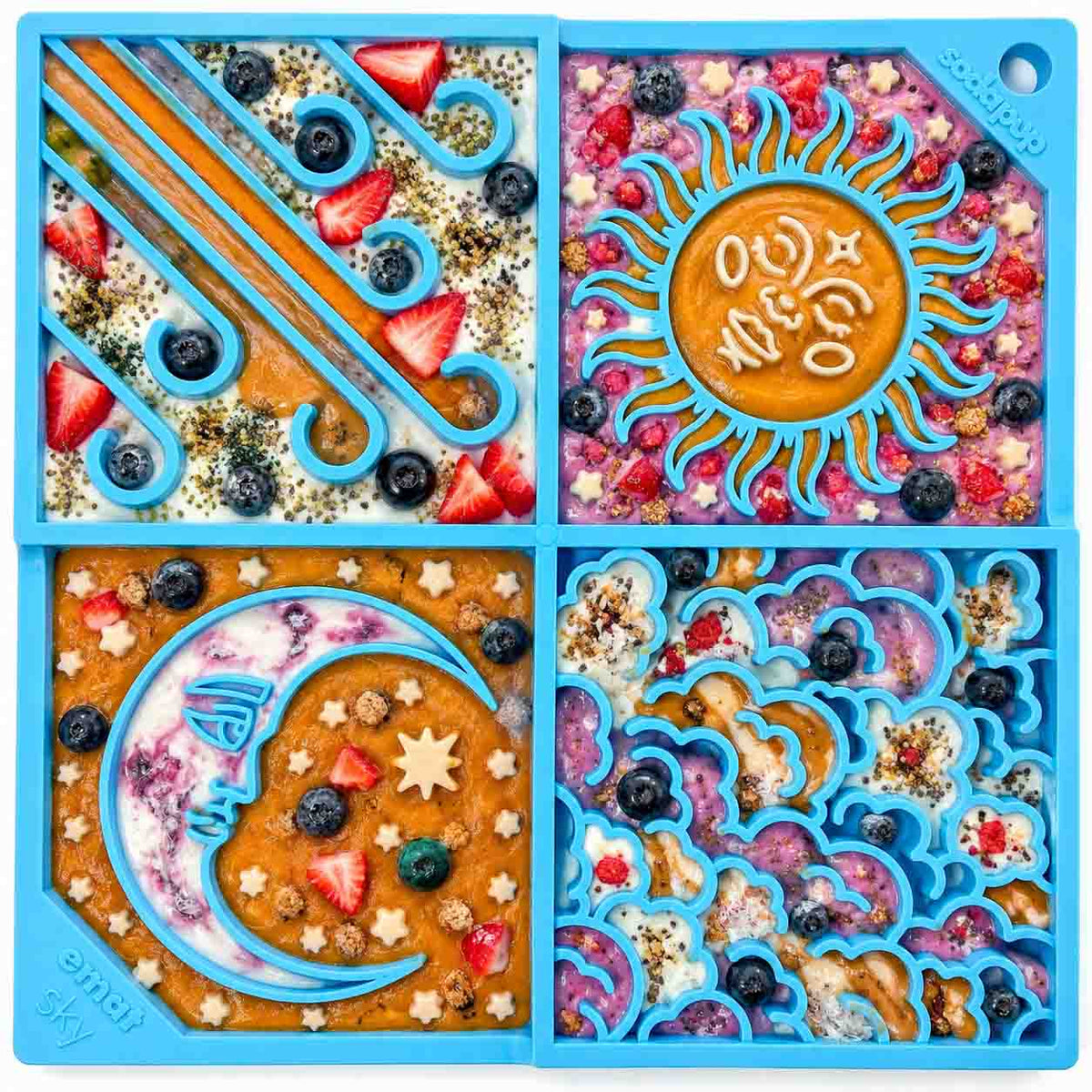 Sky eMat - Enrichment Lick Mat for Dogs and Cats | Celestial Design | SodaPup EMAT SodaPup/True Dogs, LLC