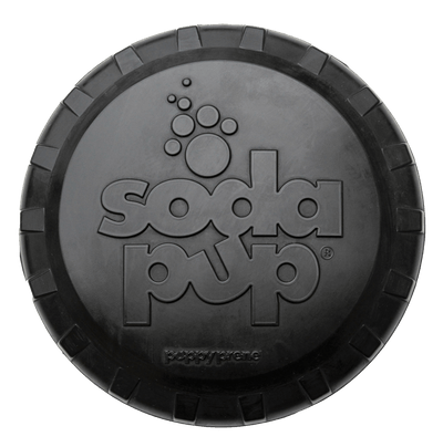 Magnum Bottle Top Flyer Rubber Frisbee for Heavy Chewers | Large | USA Made Large Flyer (9.75" Diameter) Rubber Dog Toys SodaPup/True Dogs, LLC