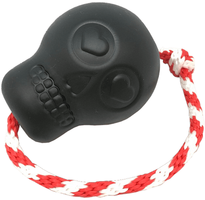 USA-K9 Magnum Skull - Black Magnum Rubber Chew Toy for Extreme Chewers | USA Made LARGE BLACK SKULL REWARD Rubber Dog Toys SodaPup/True Dogs, LLC