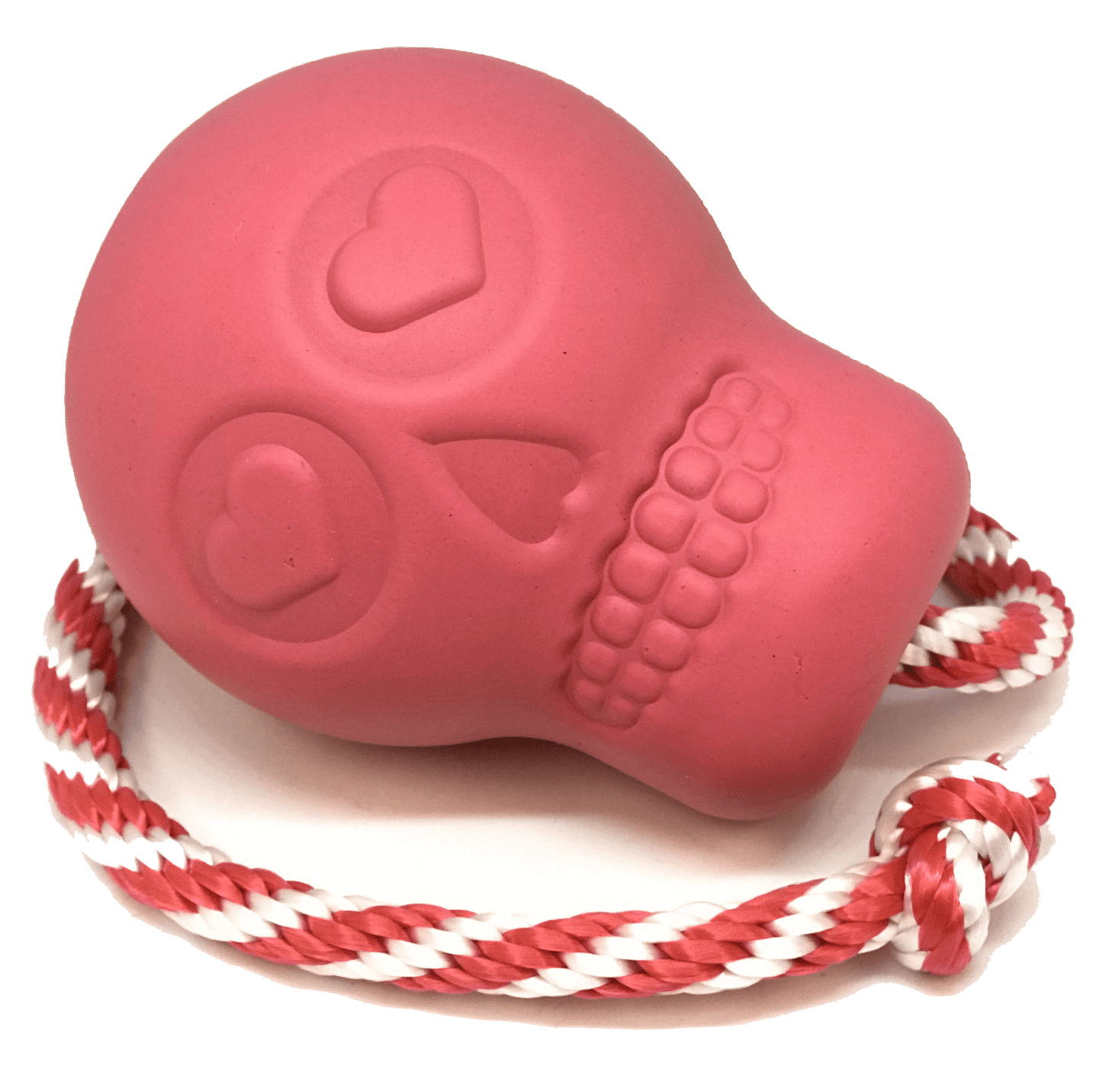 USA-K9 Skull Dog Chew Toy & Treat Dispenser - Made in USA | SodaPup LARGE PINK SKULL REWARD Rubber Dog Toys SodaPup/True Dogs, LLC