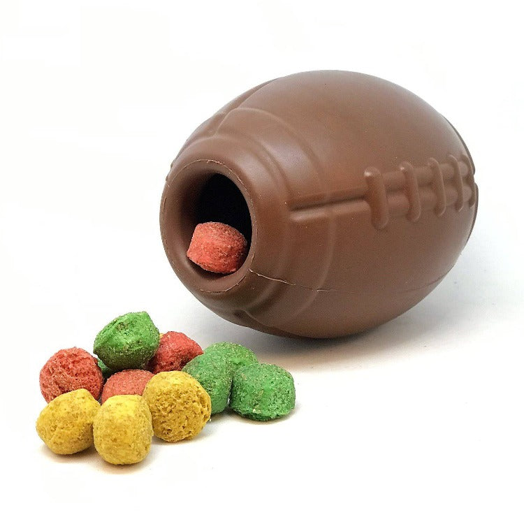 Football Dog Chew Toy & Treat Dispenser - USA Made | SodaPup Rubber Dog Toys SodaPup/True Dogs, LLC