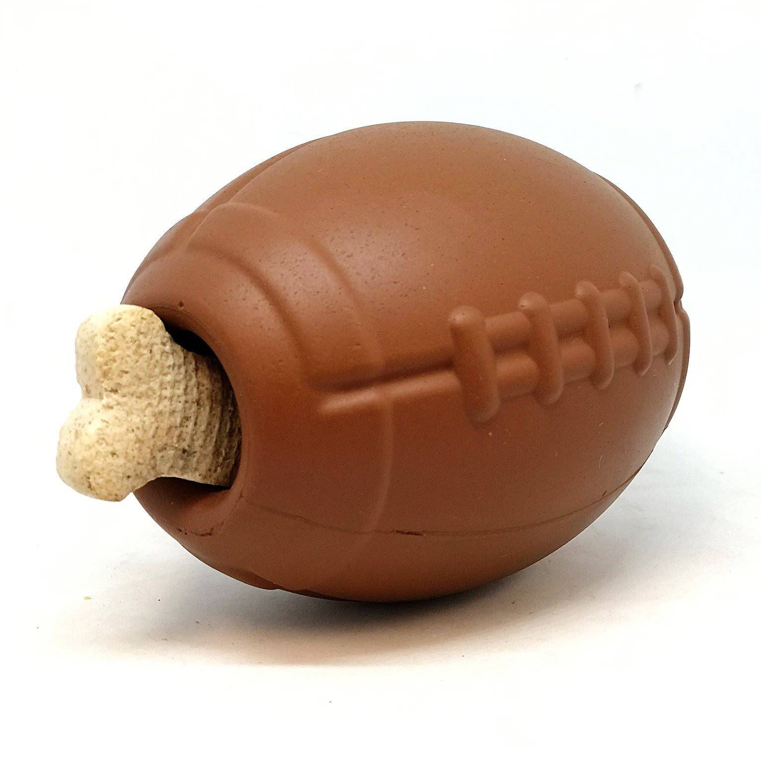 Football Dog Chew Toy & Treat Dispenser - USA Made | SodaPup Rubber Dog Toys SodaPup/True Dogs, LLC