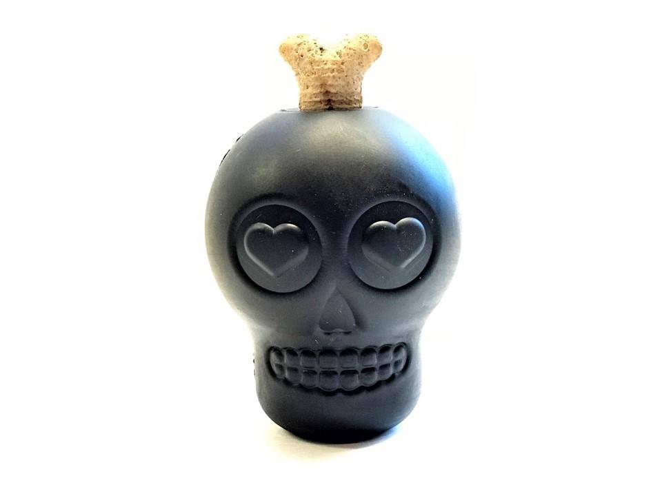 Magnum Sugar Skull Dog Chew Toy & Treat Dispenser - USA Made | SodaPup Rubber Dog Toys SodaPup/True Dogs, LLC