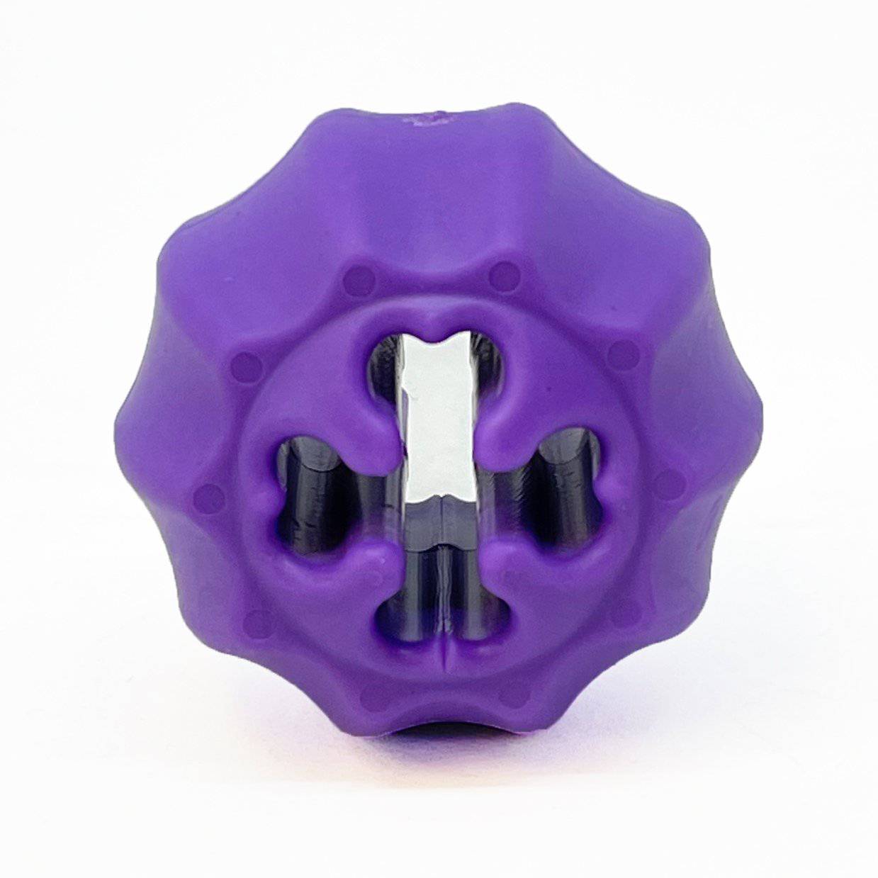 Cross Bones Bully Stick Holder &amp; Chew Toy for Heavy Chewers | Purple | USA Made Rubber Dog Toys SodaPup/True Dogs, LLC