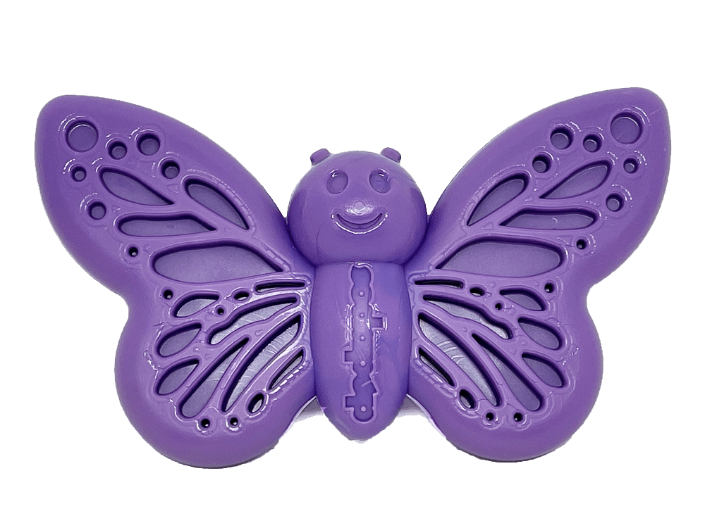 Butterfly Nylon Chew & Enrichment Toy | 2-in-1 for Aggressive Chewers | SodaPup Purple Butterfly Nylon Toy Nylon Dog Toys SodaPup/True Dogs, LLC