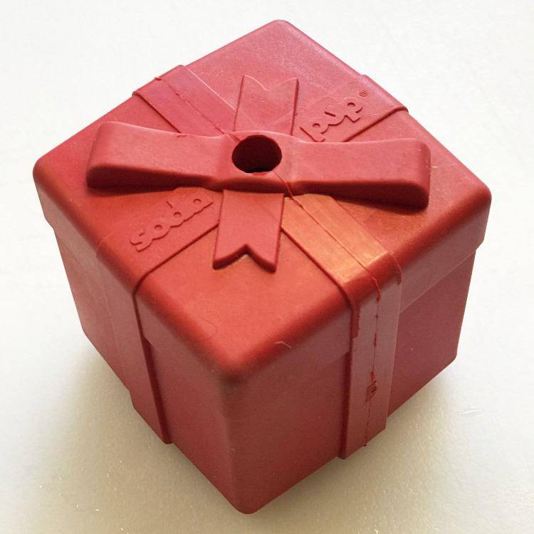 Gift Box eDispenser - Durable Rubber Treat Dispenser for Dogs | USA Made Rubber Dog Toys SodaPup/True Dogs, LLC