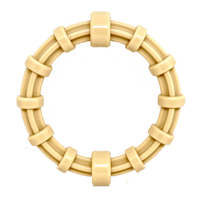 Chicken Flavored Teething Ring for Puppies & Aggressive Chewers | USA Made Honey Bone Nylon Teething Ring Nylon Dog Toys SodaPup/True Dogs, LLC