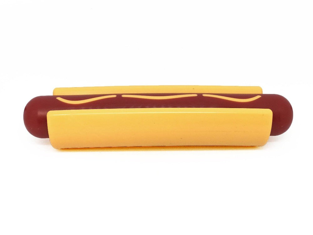 Hot Dog Nylon Dog Toy for Aggressive Chewers | USA Made | SodaPup Nylon Dog Toys SodaPup/True Dogs, LLC