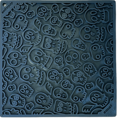 Zombie eMat - Enrichment Lick Mat for Dogs and Cats | Halloween Skull Design | SodaPup Zombie E-Mat - Black EMAT SodaPup/True Dogs, LLC