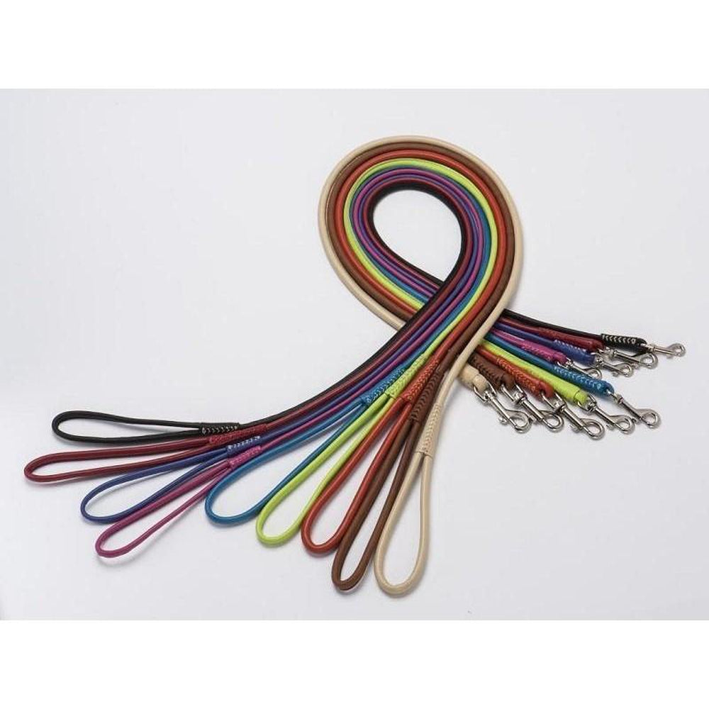 Soft Leather Round Dog Lead Dog Leashes Dogline