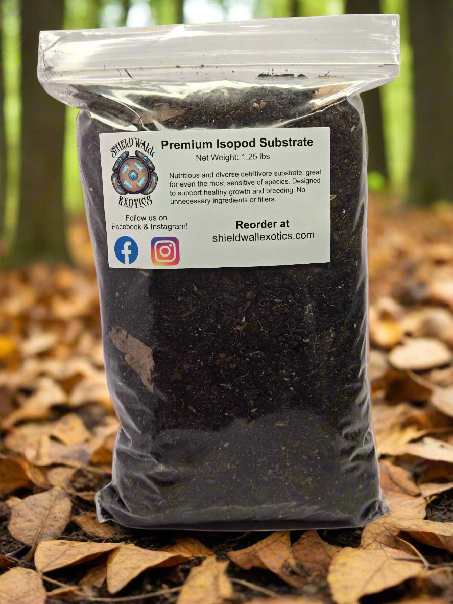 Premium Isopod Substrate - Nutrient-Rich Bioactive Terrarium Mix 1 Quart Soil Shield Wall Exotics