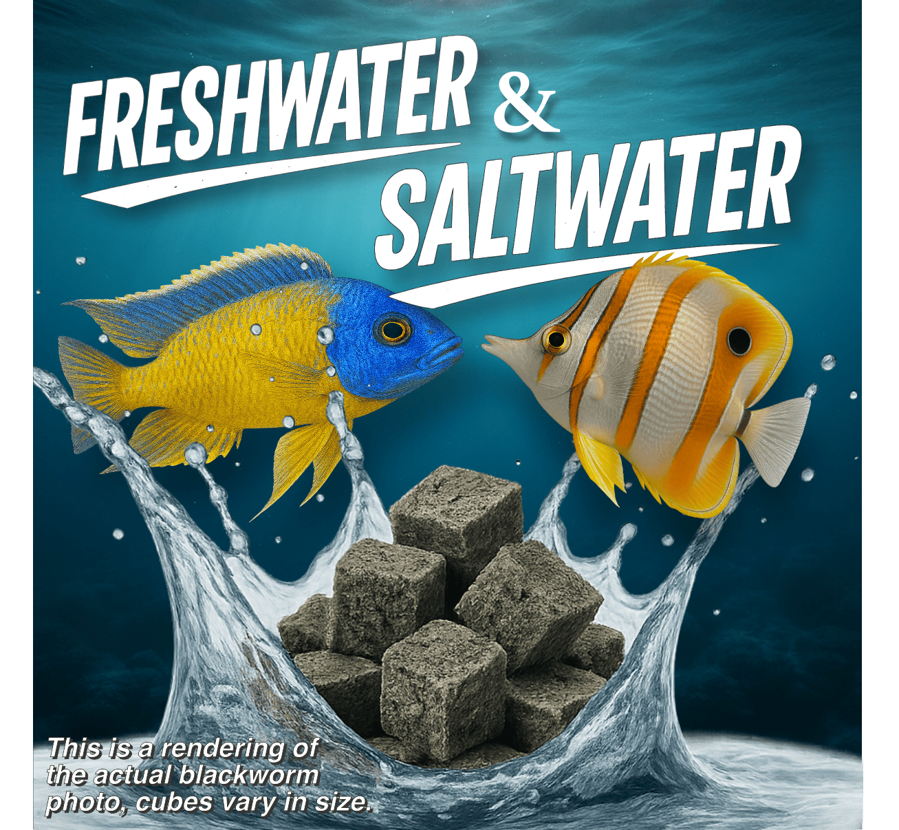 Premium Freeze Dried Blackworms - Spirulina Boost Fish Food Super Cichlids