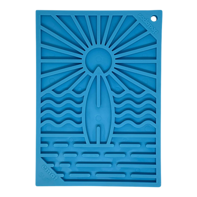 Surf's Up eMat - Small Lickmat for Dogs and Cats | Beach-Themed Design | SodaPup EMAT SodaPup/True Dogs, LLC