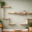 The Temple - Giant Cat Tree on Wall Natural Bamboo Natural Canvas Planters Cat Condo Catastrophic Creations