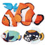 Tropical Crinkle + Bone Inside Fish Dog Toys Dog Toys Dogline