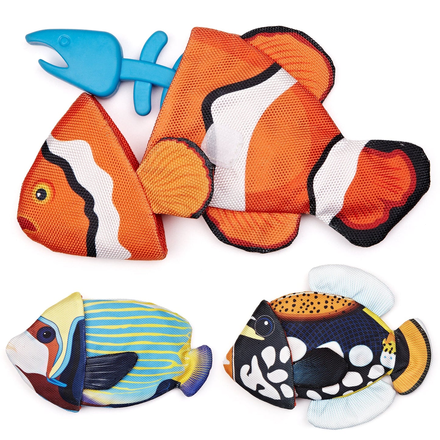 Tropical Crinkle + Bone Inside Fish Dog Toys Dog Toys Dogline