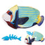 Tropical Crinkle + Bone Inside Fish Dog Toys Triggerfish Dog Toys Dogline