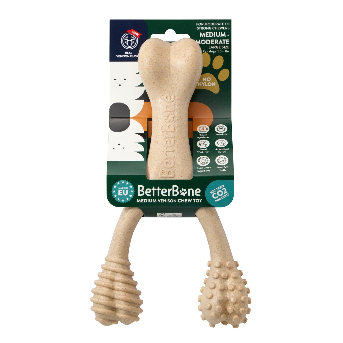 BetterBone MODERATE Chew Toy Large Venison Dog Toys BetterBone All Natural Eco-Friendly Dog Chews & Bones