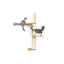 The Crow's Nest - A Wall Cat Scratcher with Hammock Natural Bamboo Charcoal Gray Canvas 2-Tier 16" Cat Condo Catastrophic Creations
