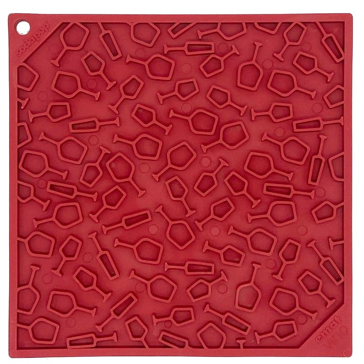 Vino Dog eMat - Enrichment Lick Mat For Dogs and Cats | Wine-Inspired Design| SodaPup Vino emat - red EMAT SodaPup/True Dogs, LLC