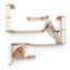 The Roman - A Wall Mounted Cat Scratcher Tree Natural Bamboo Natural Canvas None Cat Condo Catastrophic Creations