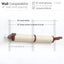 Horizontal Scratching Post for Cats English Chestnut Bamboo 2-Tier Single Cat Scratcher Catastrophic Creations