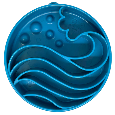 Wave eBowl Deep Slow Feeder Dog Bowl for Enrichment | Made in USA Wave ebowl - blue EBOWL SodaPup/True Dogs, LLC
