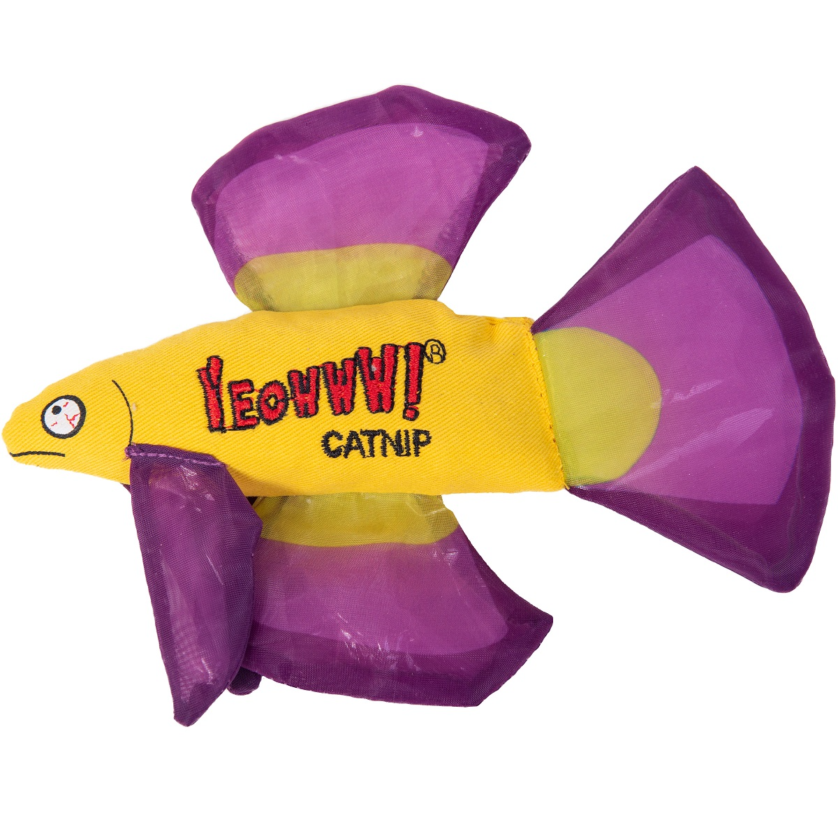 Yeowww! Mo Betta Fish Cat Toy Purple Cat Treats and Catnip Yeowww!