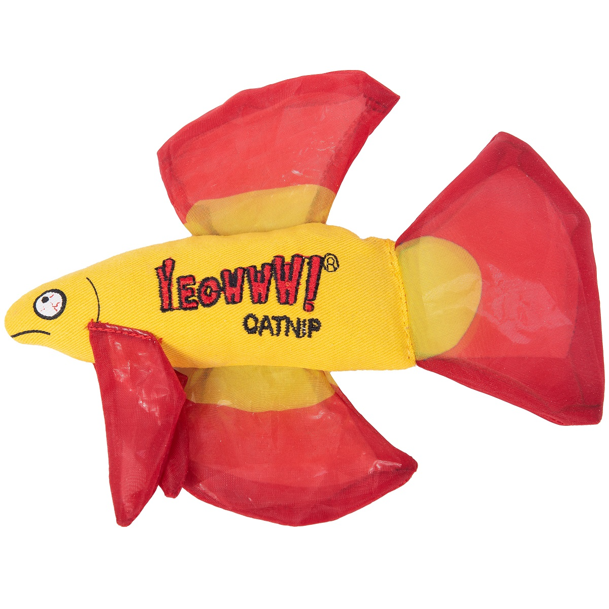Yeowww! Mo Betta Fish Cat Toy Red Cat Treats and Catnip Yeowww!