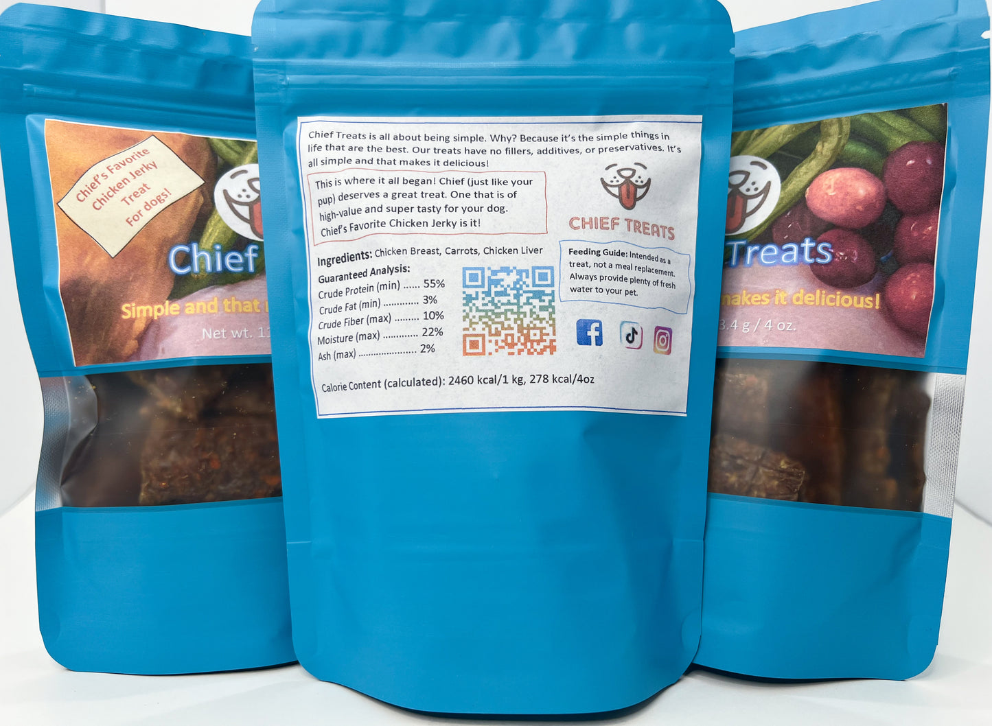 Chief's Favorite Handmade Chicken Jerky for Dogs and Cats Dog and Cat treats Chief’s Treats and Pet Supplies