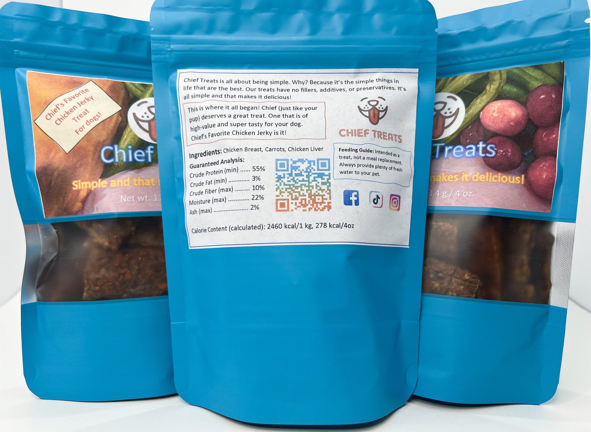 Chief's Favorite Handmade Chicken Jerky for Dogs and Cats Dog and Cat treats Chief’s Treats and Pet Supplies